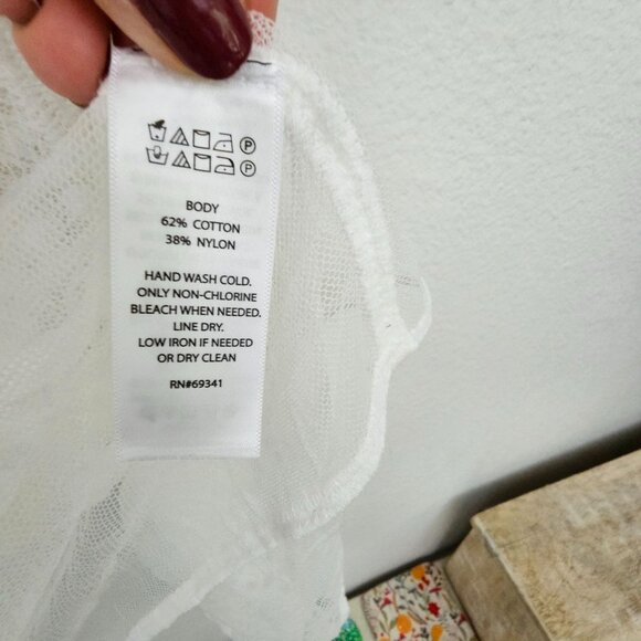 Rachel Zoe Lace Duster White Kimono Cover Up Embroidered Open Front OS Boho - Picture 9 of 15